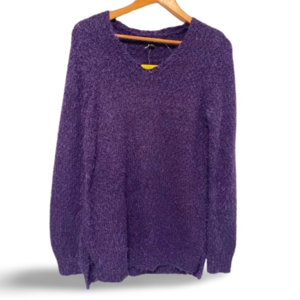 KENNETH COLE Reaction | NWT Dark Purple Knit Eyelash Sweater